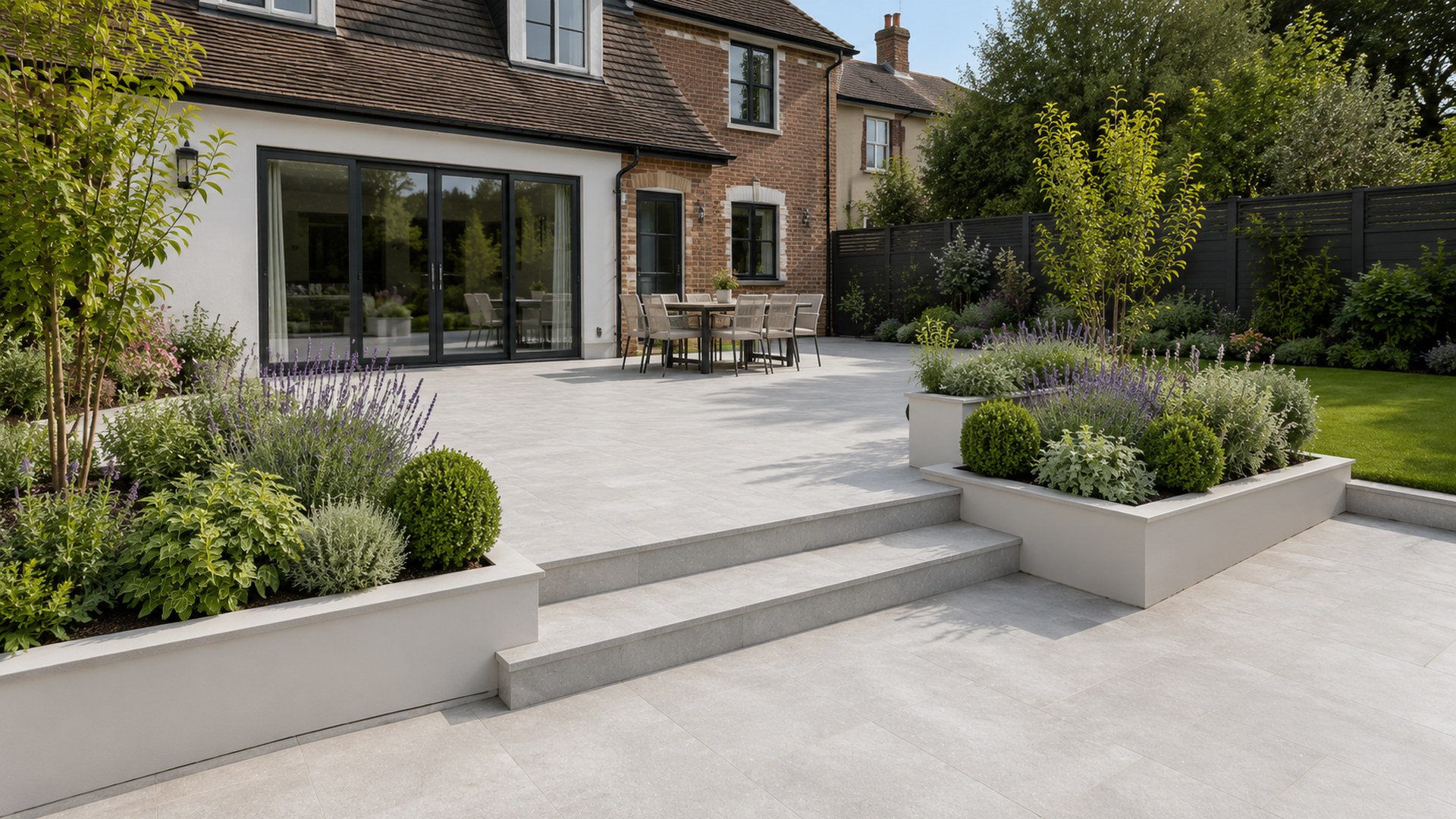 Porcelain Patios in Solihull by Cornerstone Driveways and Landscapes