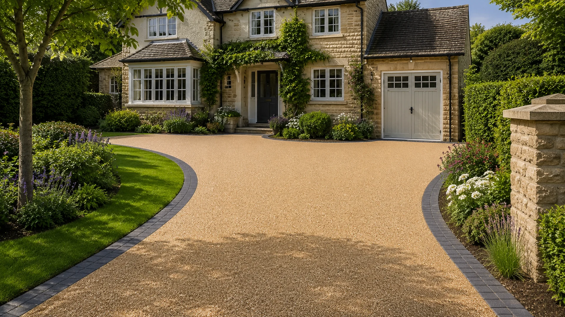 Resin-Bound Driveways in Solihull by Cornerstone Driveways and Landscapes